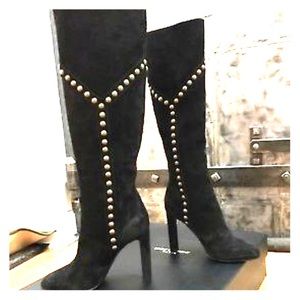 YSL Grace suede boots Yves Saint Laurent